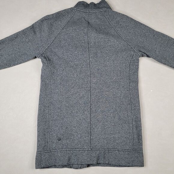 Lululemon Back to it Wrap Sweatshirt Jacket Gray Asymmetrical Zip Up Women's 2 - Picture 5 of 9
